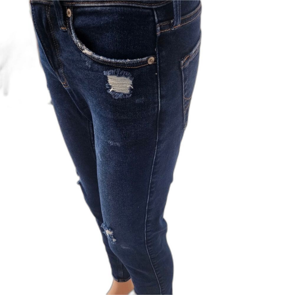 Hollister Skinny Women's Blue Distressed Jeans Size 28